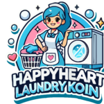 Logo HappyHeart Laundry Koin_Kuta Bumi Kab. Tangerang